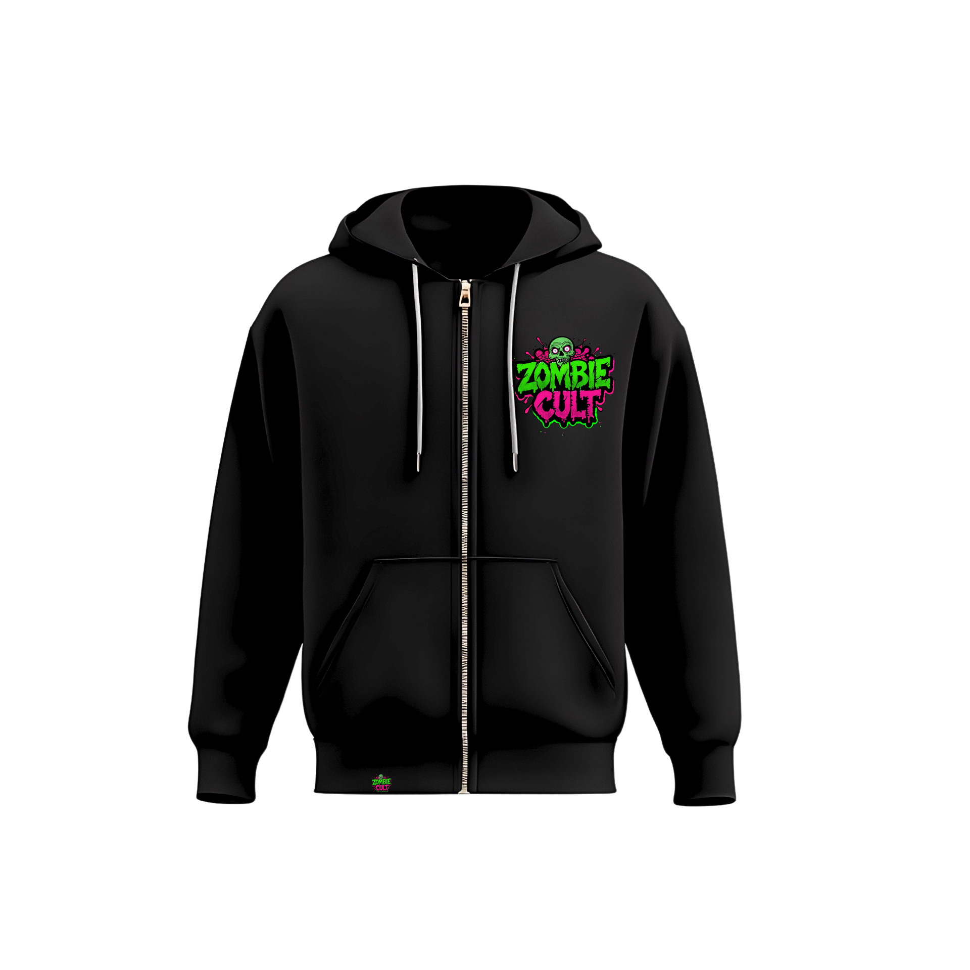 Black Zip-Up Hoodie – Zombie Cult